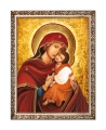 Obraz religijny Matka Boża Pięknej Miłości w ramie z ornamentem