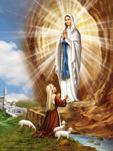 Plakat religijny Matka Boża Lourdes
