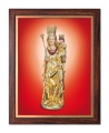 Obraz religijny Matka Boża Ludźmierska w ramie drewnianej ze złotym paskiem