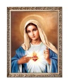 Obraz święty Serce Maryi w ramie z ornamentem