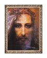 Obraz religijny Święty Całun, Wizerunek Jezusa Chrystusa z Całunu w ramie z ornamentem