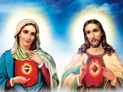 Plakat Religijny wzór 137. Serca 