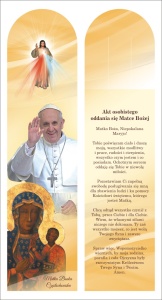 Zakładki - Jezus Miłosierny, Matka Boża Częstochowska i Papież Franciszek