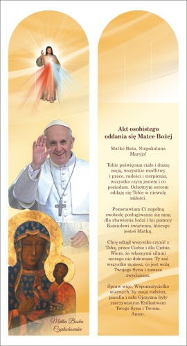 Zakładki - Jezus Miłosierny, Matka Boża Częstochowska i Papież Franciszek