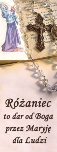 Baner na Różaniec "Różaniec to dar od Boga.." 75 x 200 cm