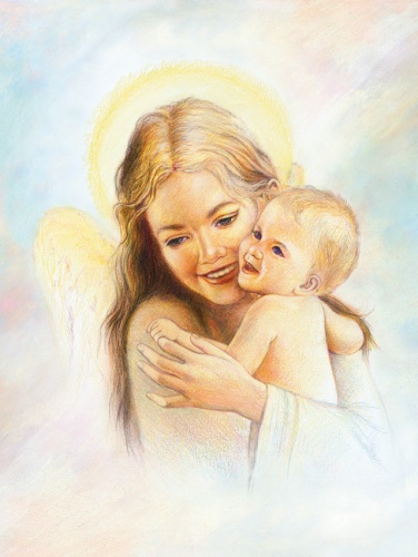 Plakat Religijny wzór 097. Anioł Stróż