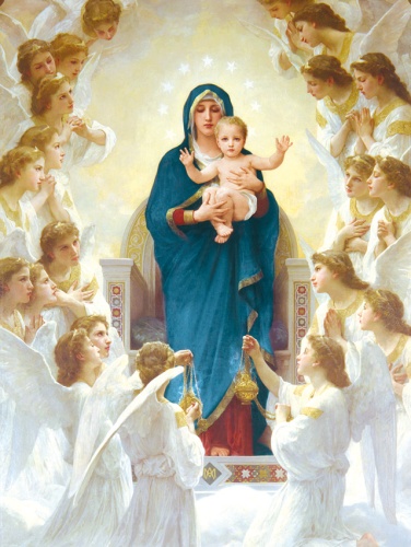 Plakat religijny wzór 035. Matka Boska z Dzieciątkiem. 