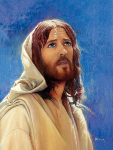 Plakat religijny wzór 009. Jezus w jasnej szacie 