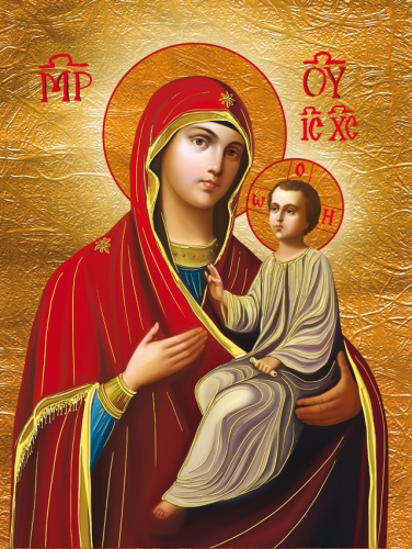 Plakat Religijny wzór 144. IKONA Matka Boska z Dzieciątkiem Jezus