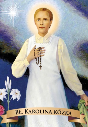 Obrazek z modlitwą do Bł. Karoliny Kózka