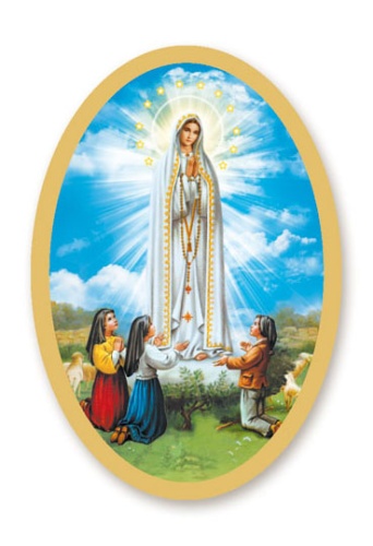 Naklejki na świece z Matką Bożą Fatimską - 25 arkuszy