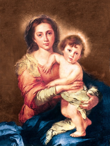 Plakat religijny wzór 030. Matka Boska z Dzieciątkiem.