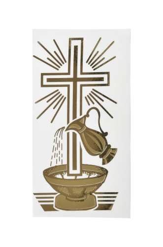 Naklejka na świece Chrzest Święty - 25 sztuk