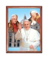 Obraz religijny Święty Jan Paweł II, Papież Benedykt XVI i Papież Franciszek w drewnianej ramie