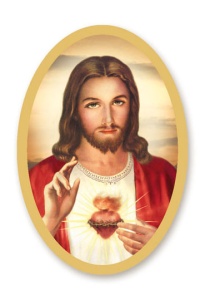 Candele Sticker Cuore di Gesù