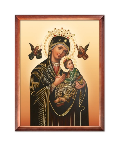 Obraz religijny Matka Boża Nieustającej Pomocy w drewnianej ramie