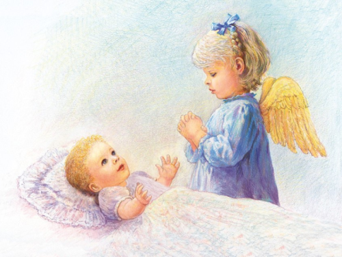 Plakat Religijny wzór 096. Anioł Stróż