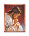 Obraz religijny Jezus Chrystus modlący w drewnianej ramie