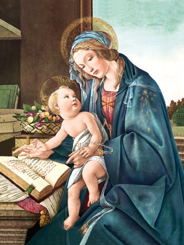 Plakat religijny wzór 032. Matka Boska z Dzieciątkiem.