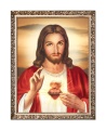 Obraz święty Serce Jezusa w ramie z ornamentem