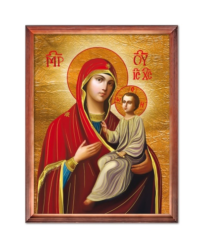 Obraz religijny Matka Boża i Dzieciątko Jezus w drewnianej ramie