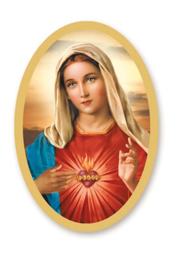 Naklejki na świece Serce Maryi - 25 arkuszy