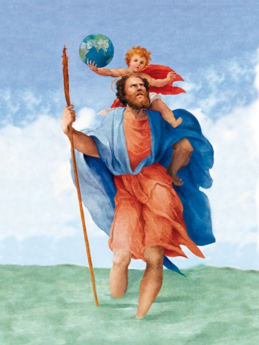 Plakat Religijny wzór 063. Święty Krzysztof
