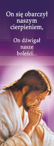 Baner na Wielki Post "On się obarczył naszym.." 75x200 cm