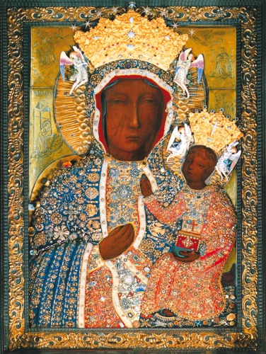 Plakat Religijny wzór 122. Matka Boska Częstochowska diamentowa