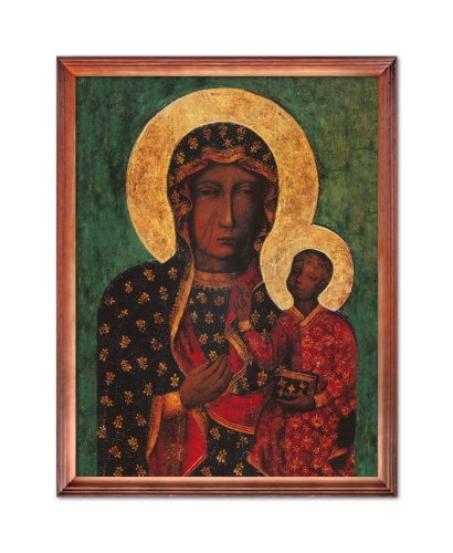 Obraz religijny Matka Boża Częstochowska w drewnianej ramie