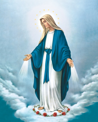 Plakat religijny  Matka Boska Niepokalana.