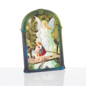 Obrazki święte dla dzieci Anioł Stróż - z podstawką - 5 szt.