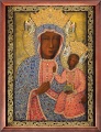 Obraz religijny Matka Boża Częstochowska w sukni perłowej w ramie drewnianej