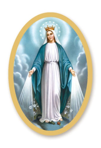 Naklejki na świece Matka Boża Niepokalana - 25 arkuszy