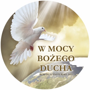 Plansza "W mocy Bożego Ducha" - rok duszpasterski 2019