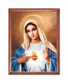 Obraz święty Serce Maryi w drewnianej ramie