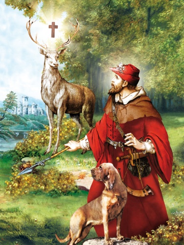 Plakat Religijny wzór 119. Święty Hubert