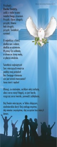 Baner na rok duszpasterski 2019 "Przybądź duchu święty"