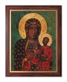 Obraz religijny Matka Boża Częstochowska w ramie drewnianej ze złotym paskiem