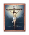 Obraz religijny ukrzyżowanie Jezusa Chrystusa w drewnianej ramie