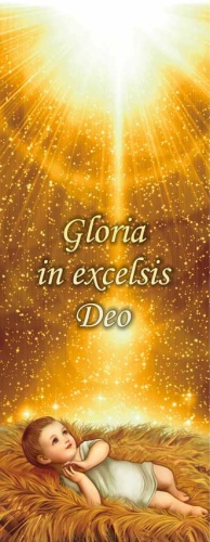 Baner na Boże Narodzenie, "Gloria in Excelsis Deo" złoty py