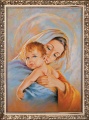 Obraz religijny Matka Boża z Dzieciątkiem Jezus w ramie z ornamentem
