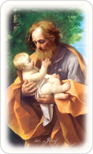 Obrazek z modlitwą do świętego Józefa.