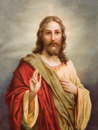 Plakat religijny wzór 016. Jezus błogosławiący.