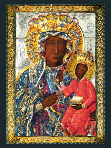 Plakat Religijny wzór 124. Matka Boska Częstochowska suknia narodu