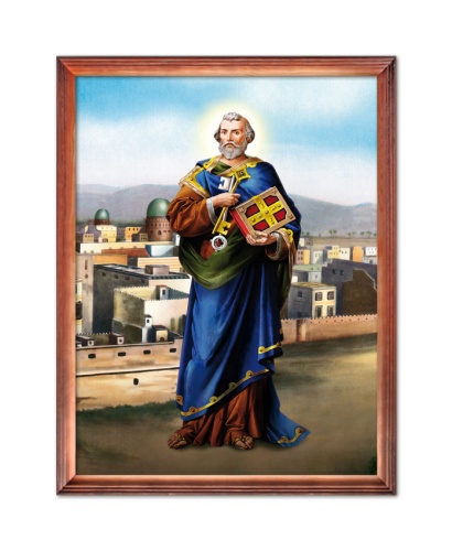 Obraz Święty Piotr Apostoł w drewnianej ramie