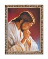 Obraz religijny Jezus Chrystus modlący w ramie z ornamentem