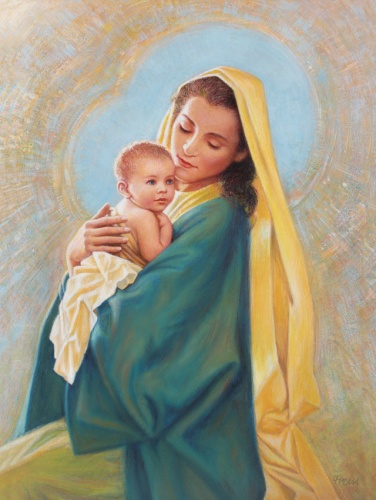 Plakat Religijny wzór 110. Matka Boża z Dzieciątkiem